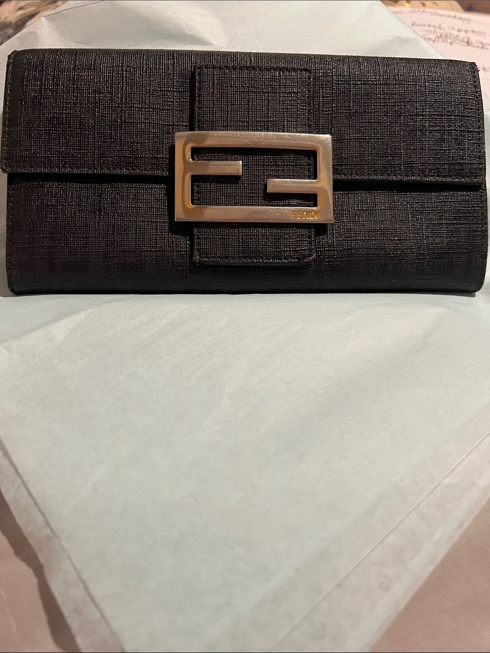 Authentic Rare Vintage Fendi Zucca print Long Wallet CA2290910